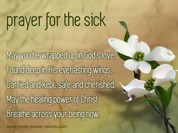 A prayer message for the sick