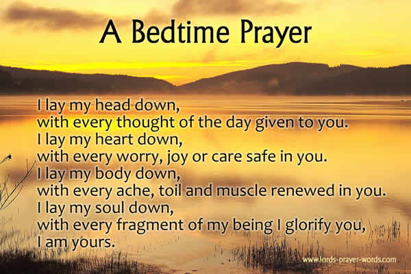 prayers to go to sleep