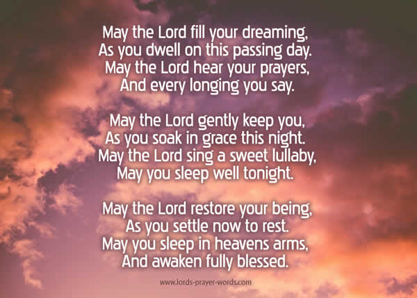 Prayer for sleep and rest