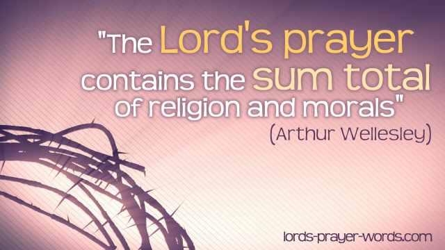 Quote about the Lord's Prayer