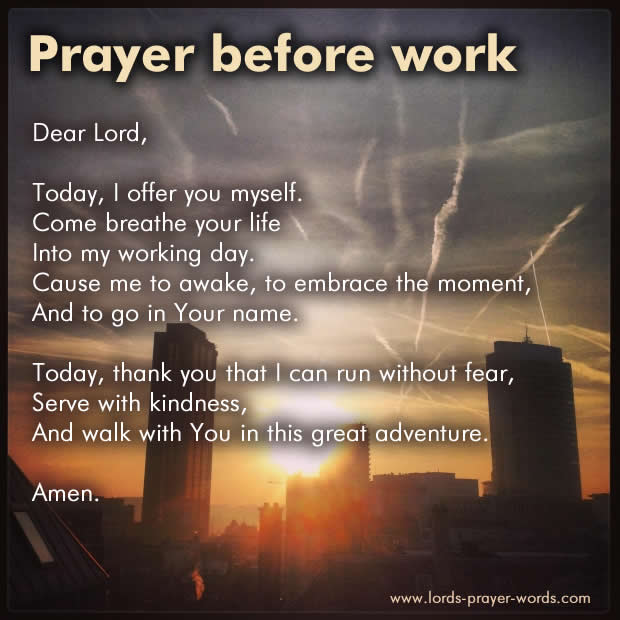 Prayer Before Work Employment