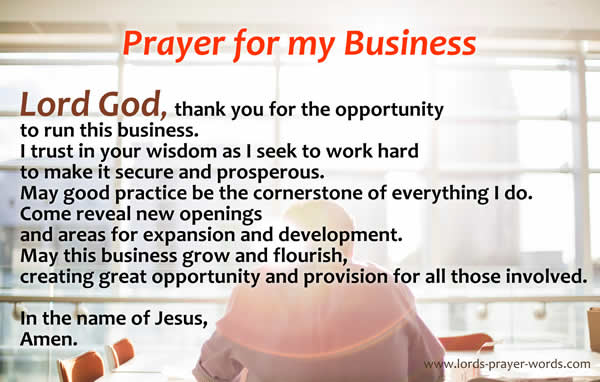 a prayer for my business