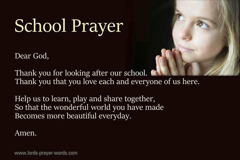 sample opening prayer in a school program