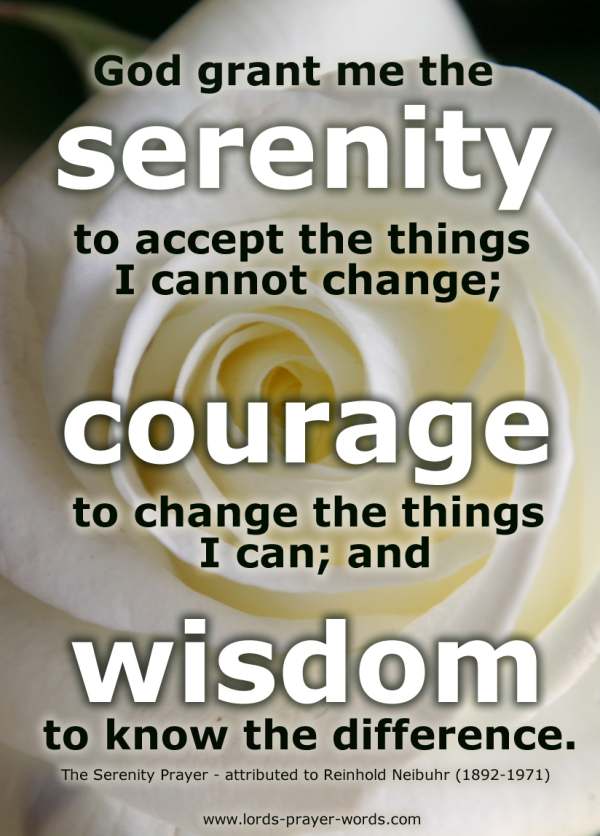 Serenity Prayer Poster - Serenity, Courage and Wisdom